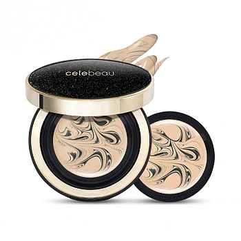 Кушон с сывороткой черных плодов (21 светлый бежевый) и SPF 50+ PA+++ + 1 сменный блок Black Serum Pact (21 Light Beige) SPF 50+ PA+++ + 1 Refill