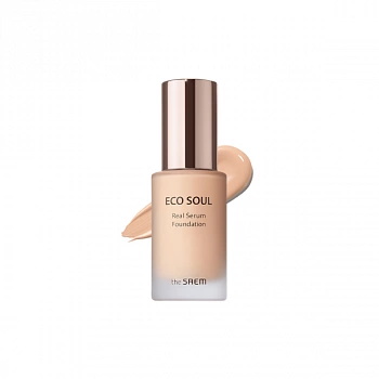 Тональная основа увлажняющая 02 Eco Soul Real Serum Foundation 21 Light Beige
