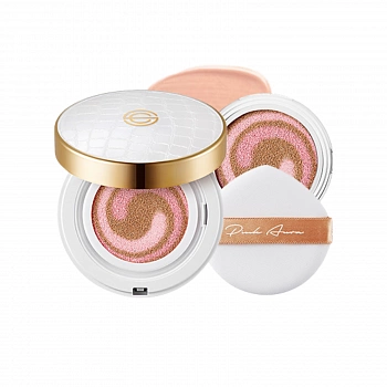 Лимитированный кушон "Белая кожа" + сменный блок 02 Pink Aura Cushion Season SA White Leather + Refill 23