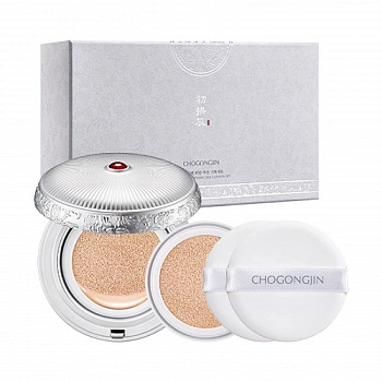 Осветляющий кушон + сменный блок 01 Cho Gong Jin Sulbon Brightening Silk Cushion Set SPF50+/PA+++ 01